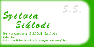 szilvia siklodi business card